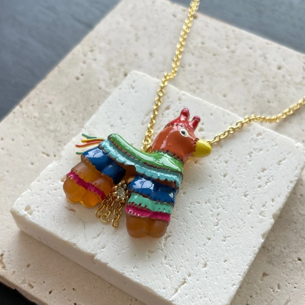 Les NEREIDES Colorful Piñata Pendant Necklace - Picture 2 of 4